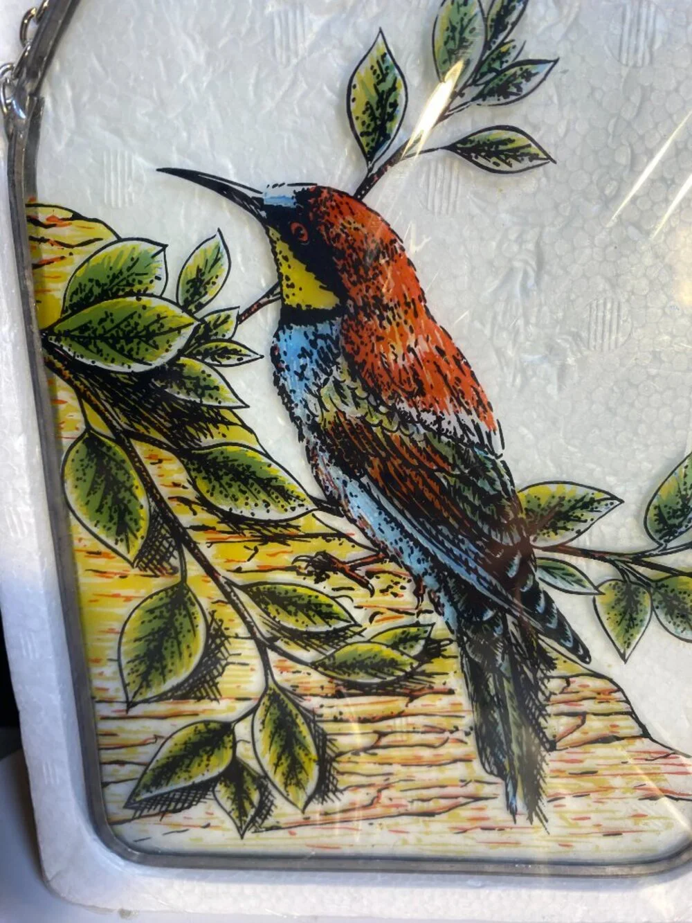 Bird on Branch Arch Suncatcher Window Hanging with Chain | NWT